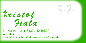 kristof fiala business card