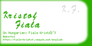 kristof fiala business card